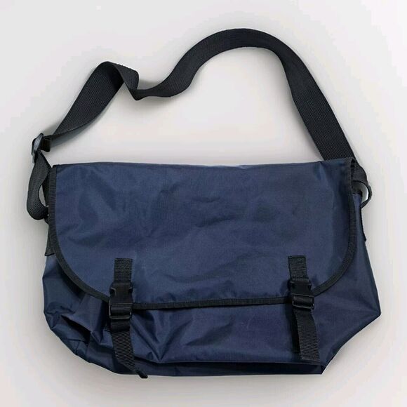 Vintage GAP Y2K 20"x14" Messenger Briefcase Bag Blue Crossbody Shoulder